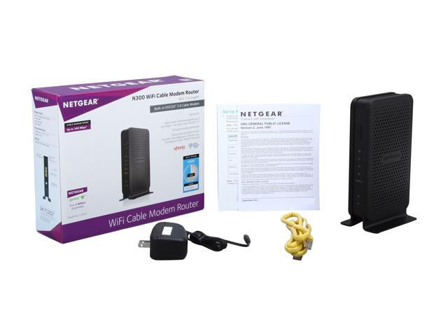 NETGEAR C3000 N300 WiFi Cable Modem Router